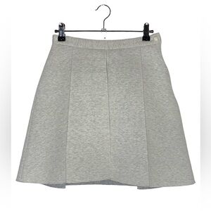 Julien David Heather Gray Mini A-Line Skirt